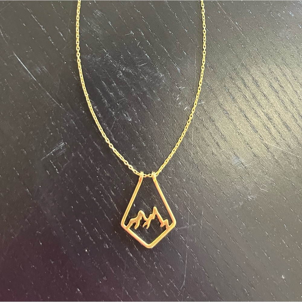 Elegant Mountain Ring Holder Necklace